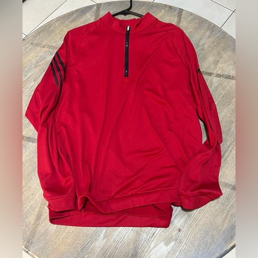 Adidas long sleeve dri-fit golf shirt.